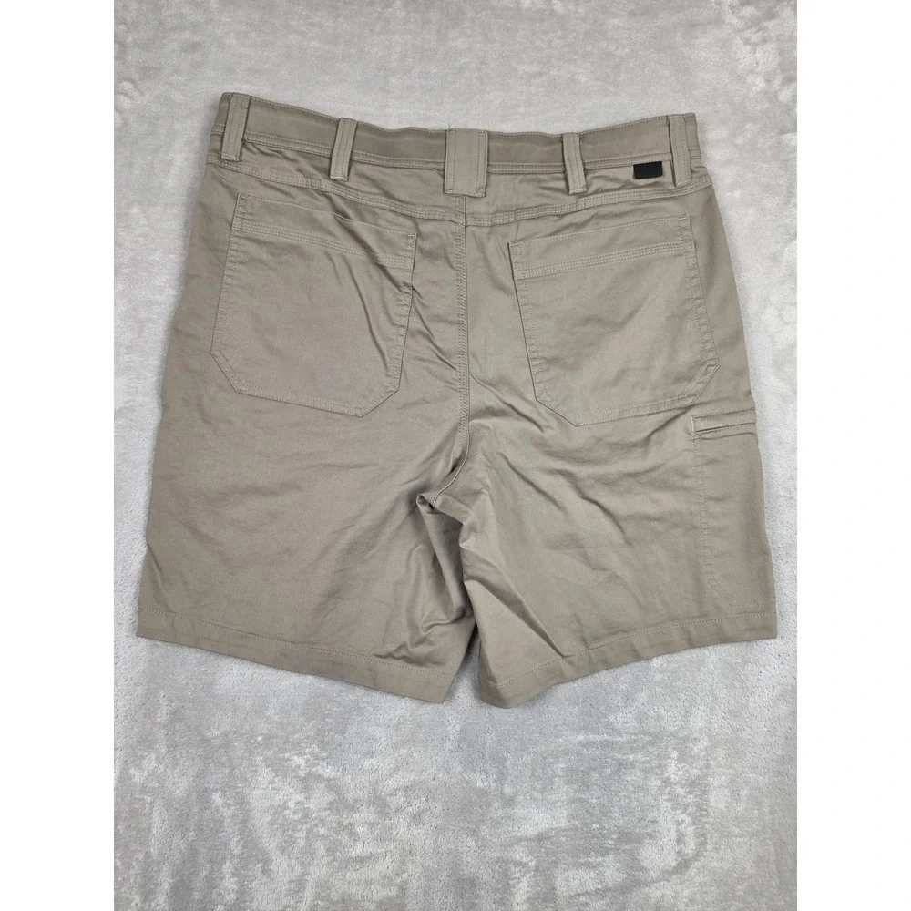 Wrangler Regular Fit Shorts Mens 34 Khaki Tan Stretch Cargo Utility 1967460